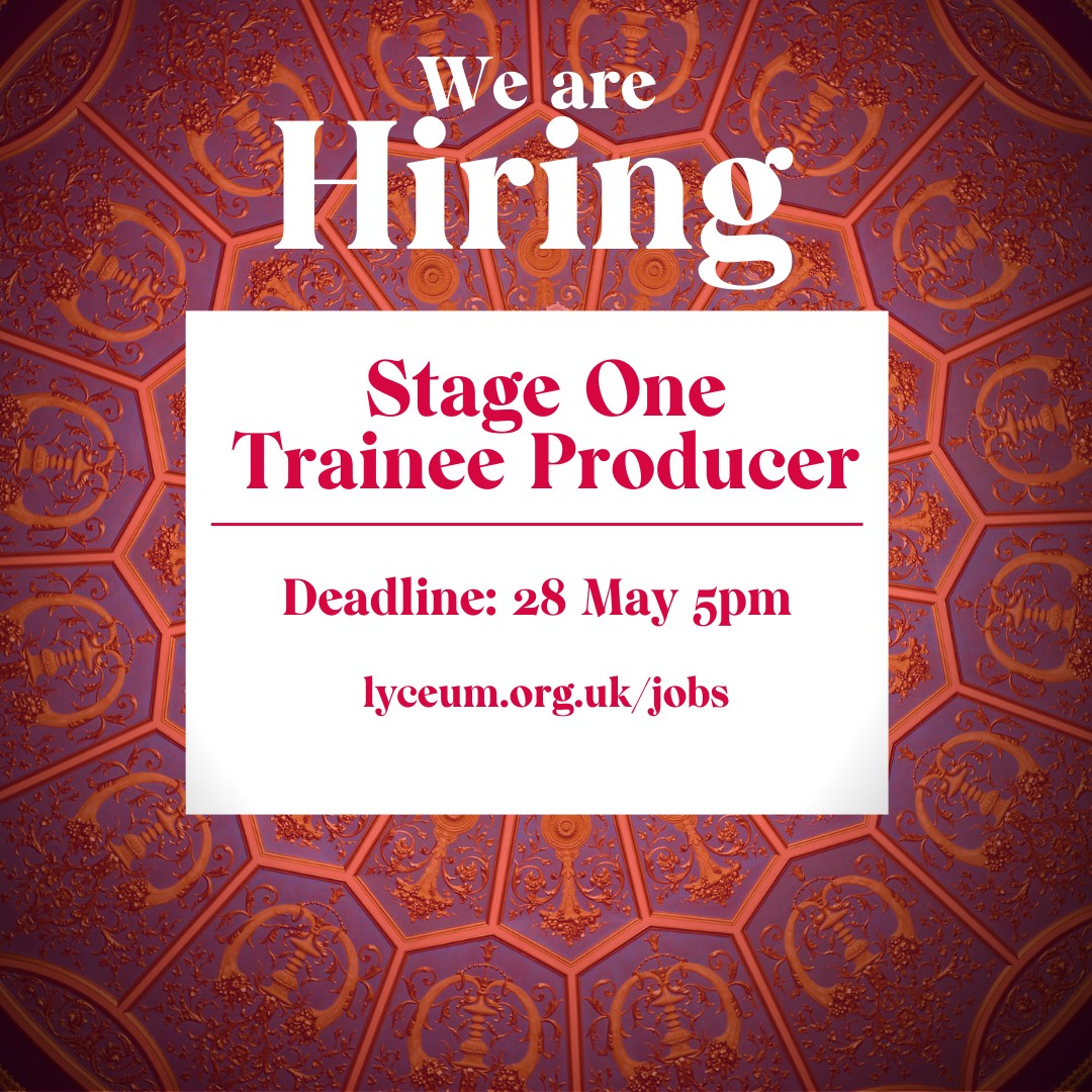 Come and join our friendly team. We are hiring for a @StageOneNewProd Trainee Producer! More more information and to apply, head to our website.