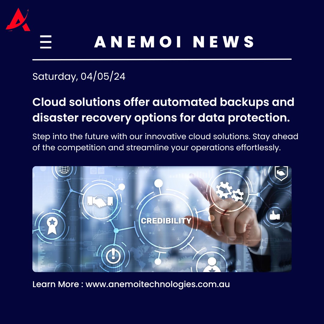 Empower Your Business with Anemoi Technologies: Embrace Innovation, Stay Ahead, and Effortlessly Transform Your Operations.

Contact us at hello@anemoitechnologies.com.au to get a free audit of your current network!

#anemoi #technology #cloudsolutions #innovation #cloudcomputing