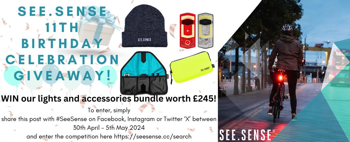 LAST CHANCE! Enter #SeeSense 11th Birthday Celebration Giveaway! WIN our set worth of £245! Simply - share this post with #SeeSense on Facebook, Instagram or Twitter ‘X’ between 30th April - 5th May and enter the competition here seesense.cc/search