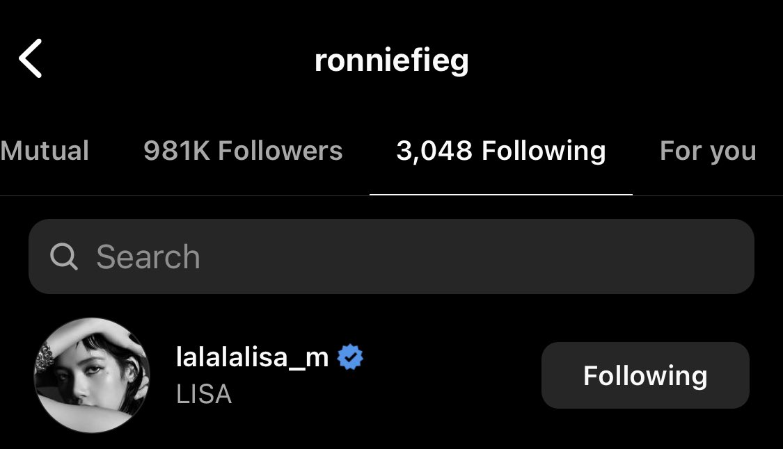 ronniefieg (Founder/Ceo - @KITH) just followed #LISA on IG + IG story update: #LALISA #LLOUD @wearelloud