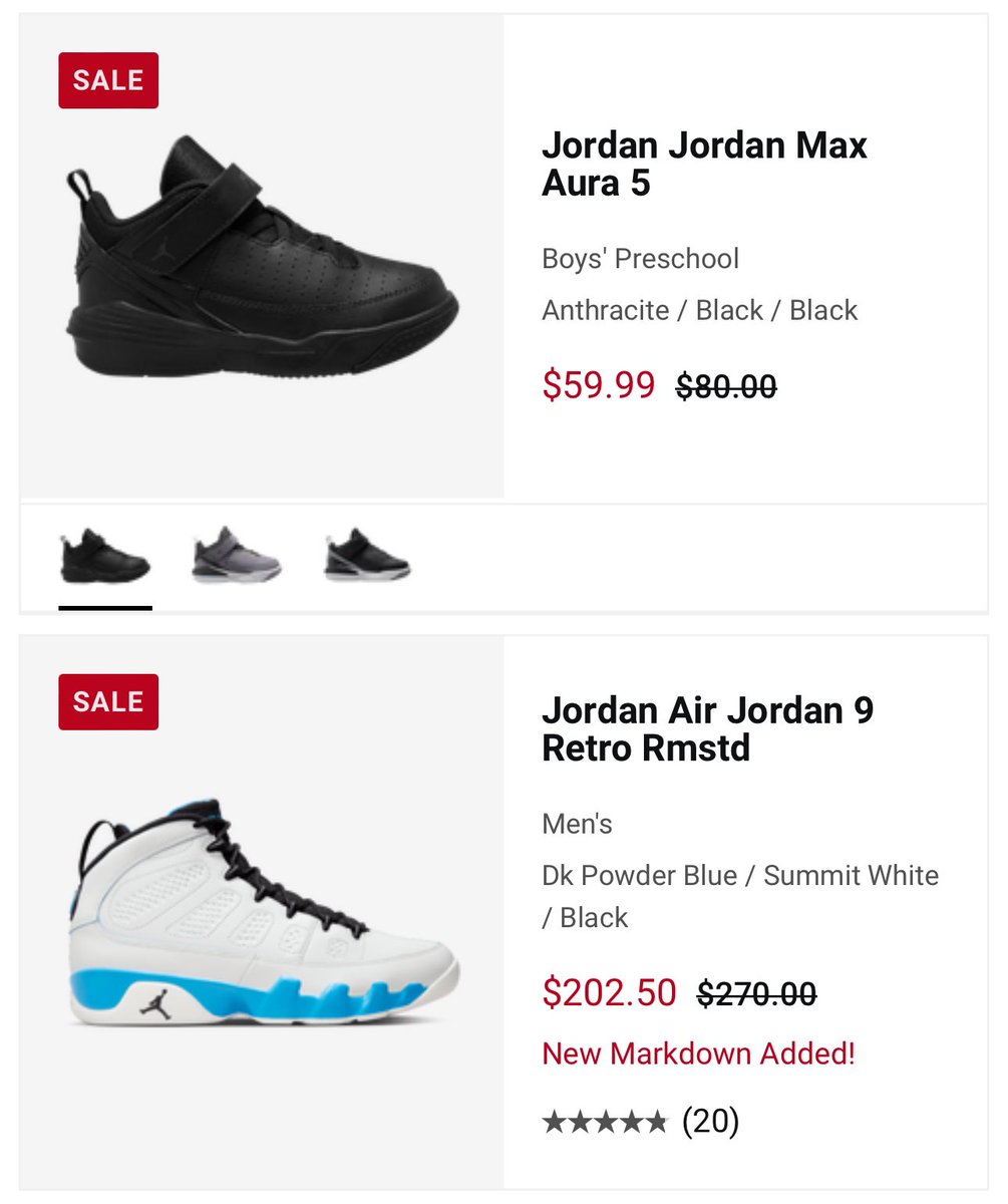 🚨 Limited Time Offer Alert! 🚨 Get ready to step up your sneaker game with 25% off select Nike/Jordan styles! 👟 👉 footlockerca.ldw66v.net/c/2610929/2022…

Don't miss out on this deal, but hurry - it ends on May 10, 2024, at 06:00:00 (CDT). 

#Nike #Jordan #Salealert #afflink