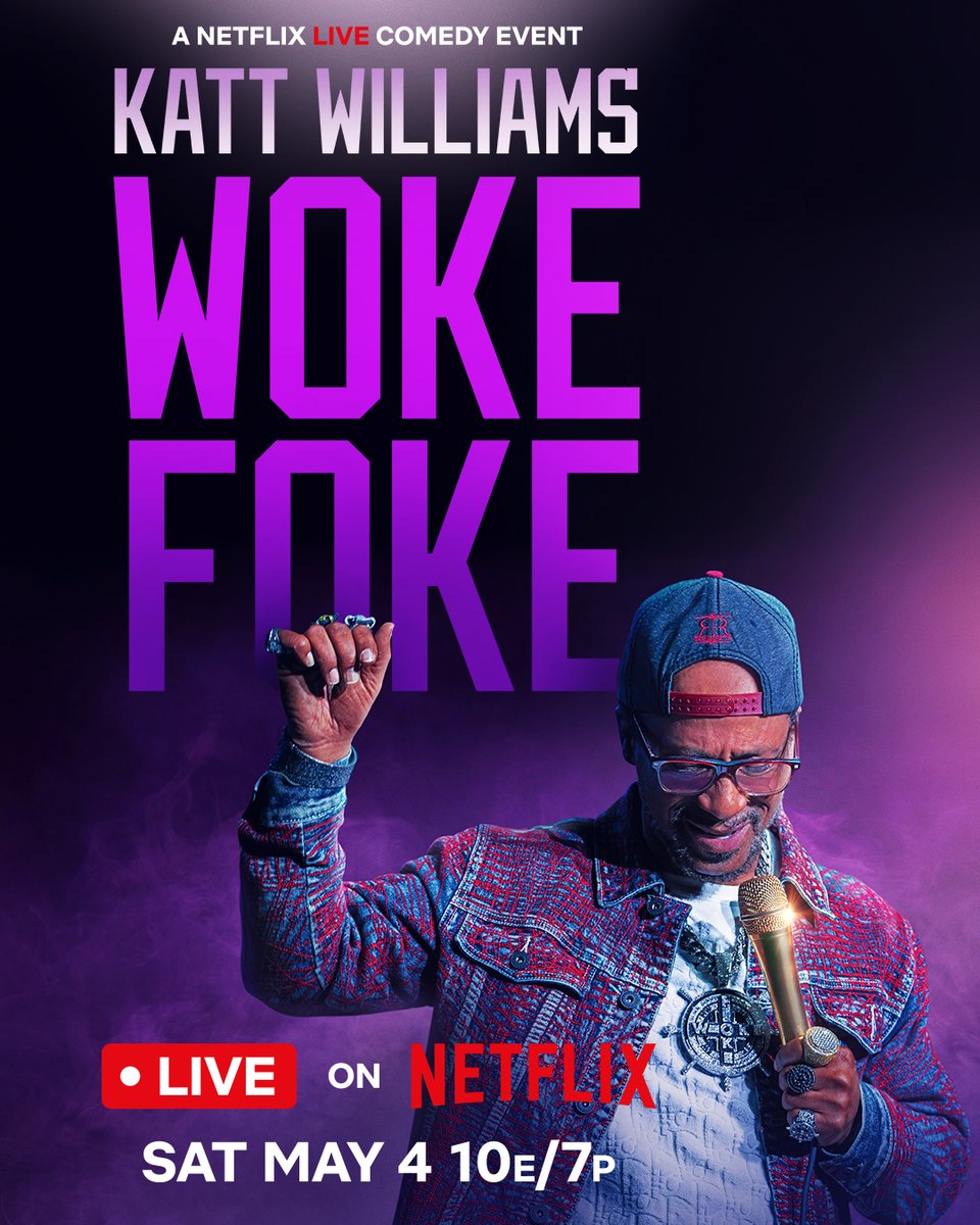 Legendary philosopher, truthsayer and comedian KATT WILLIAMS goes LIVE TONIGHT.

Katt Williams: Woke Foke streaming live tonight at 7pm pt / 10pm et