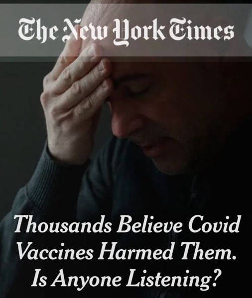 The New York Times and other major mainstream news outlets reporting on harms caused by the Covid vaccines. My concern has always been for babies, young children and teenagers, who should not be exposed to this unnecessary risk. Governments should immediately ban the vaccine for…