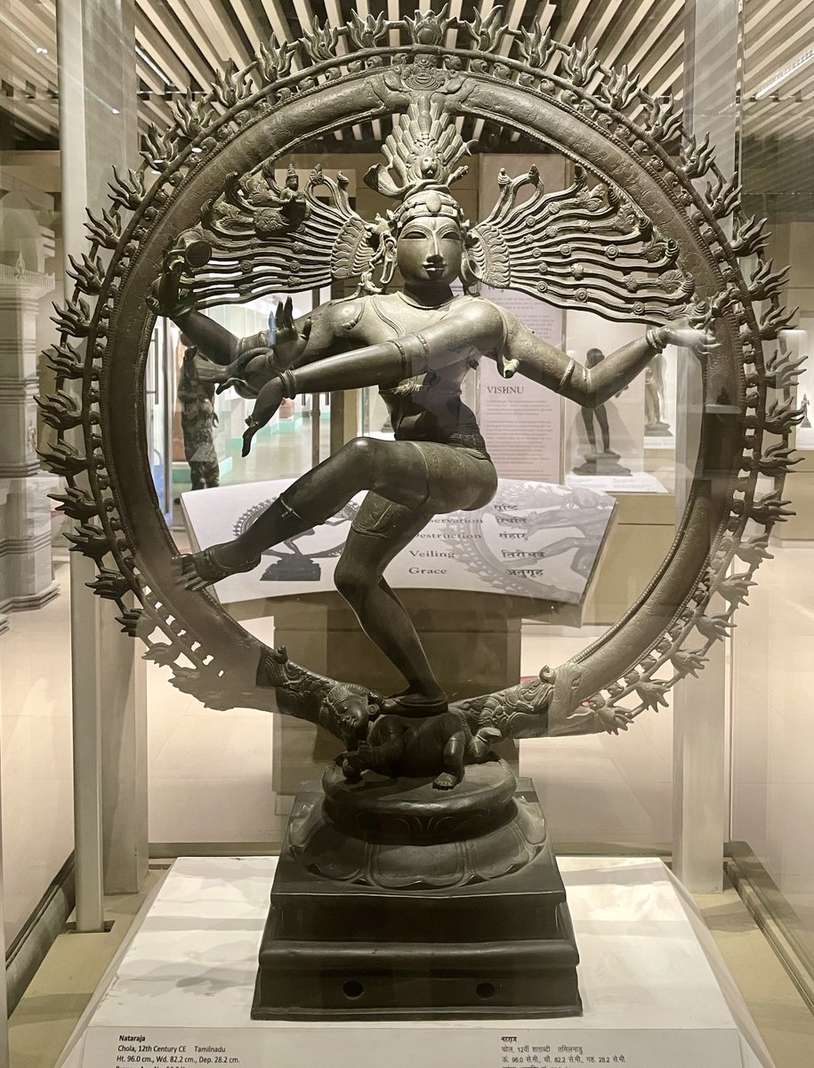 1/ Nataraja (Shiva- The Divine Cosmic Dancer) performing the dance of “furious bliss” (ananda-tandava)
A Chola bronze from the 12th century CE. National Museum, Delhi.