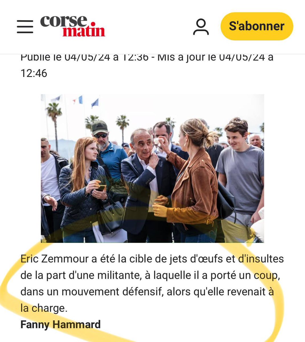 Corse Matin donne la réalité des faits : Éric Zemmour s’est défendu face à une AGRESSION !

#JeSoutiensZemmour