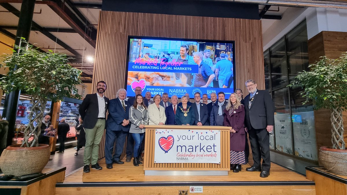 #NABMA - We've enjoyed a great day with our friends from World Union of Wholesale Markets (WUWM) at New Chester Market for the International Launch of Love Your Local Market #LYLM2024 ❤️ @WUWMarkets @newchestermkt @LYLMuk