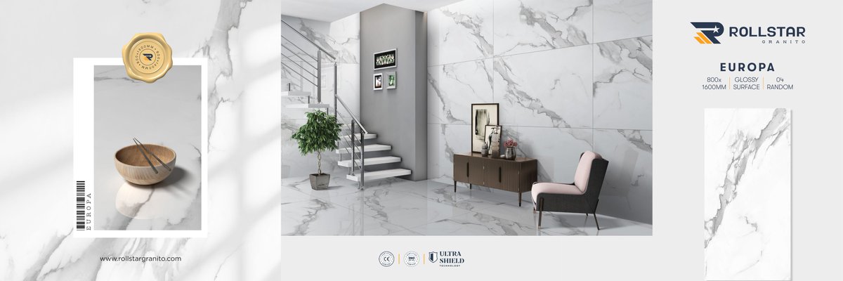 DESIGN NAME:
EUROPA
.
.
SIZE :
800X1600MM
.
.
FINISH :
GLOSSY
.
.
.
#Rollstar #Rollstargranito #tiles #interiordesign #design #architecture #600x1800mm #homedecor #interior #bathroom #bathroomdesign #floortiles #tiledesign #home #flooring #walltiles #marble #ceramics #ceramic