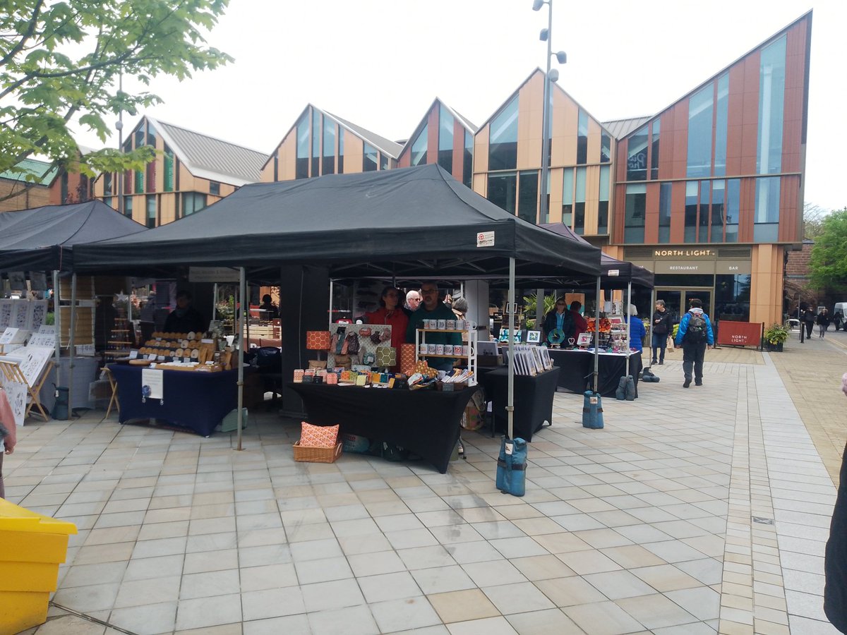 So much variety at the makers' market in Chester today. Sausage rolls, jewelry, wood carvings, fudge, tote bags, perfume, hand-made children's clothes; the list goes on and on. But no BOOKS. For books you will have to walk up Northgate Street to the #northgatebookquarter