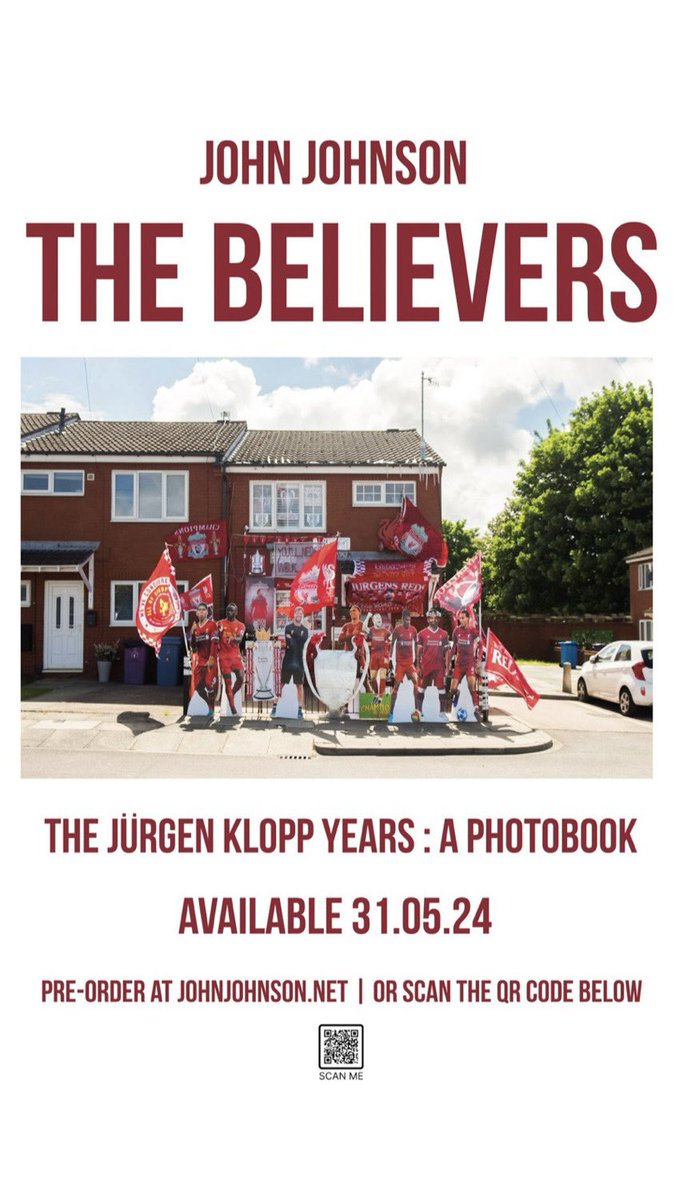 ‘The Believers’ is my nod to the Klopp era at LFC and just a small snapshot into the huge impact that his reign has had on the Red side of the city. 156 pages. 70+ images. First edition signed and numbered and limited to just 250 copies! johnjohnson.bigcartel.com/product/the-be… 👊🏻📸♥️