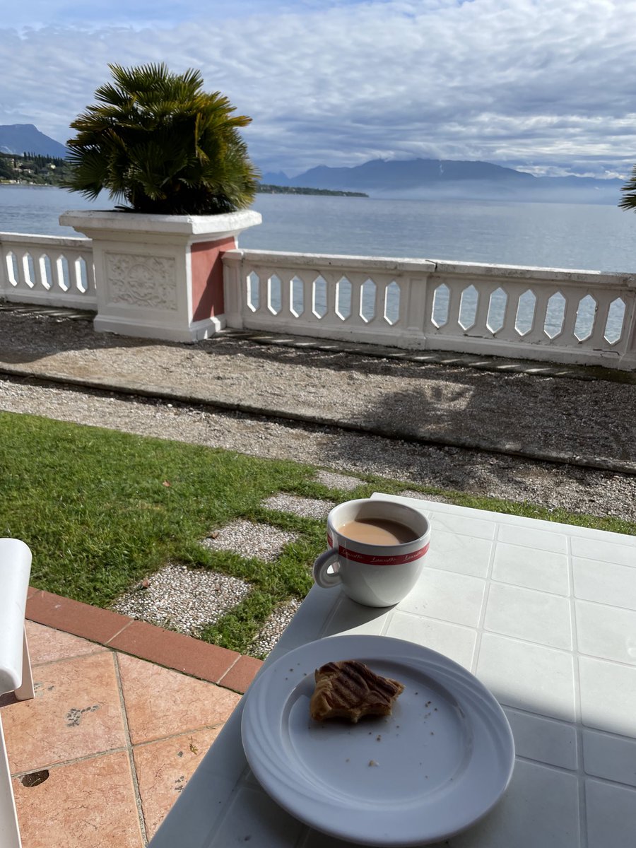 Breakfast on Lake Gard….