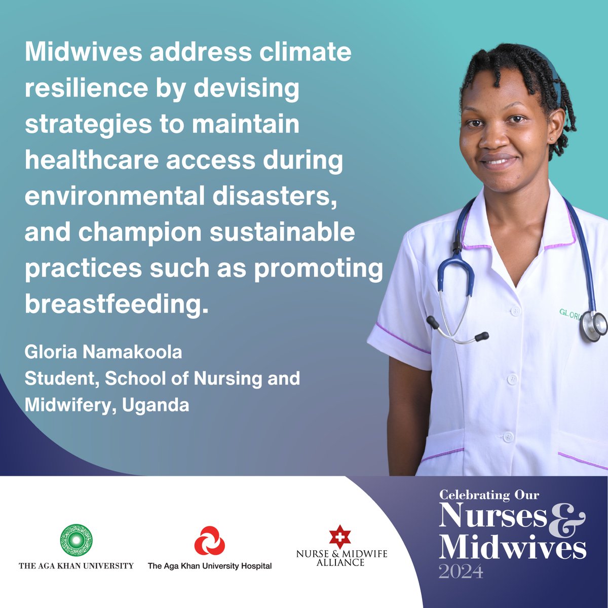 Midwives embody a commitment to equitable and sustainable healthcare that leaves no one behind during environmental disasters - Gloria Namakoola

#IDM2024 #MidwivesAndClimate​ #InternationalMidwivesDay