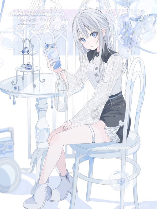 「1girl table」 illustration images(Latest)｜5pages