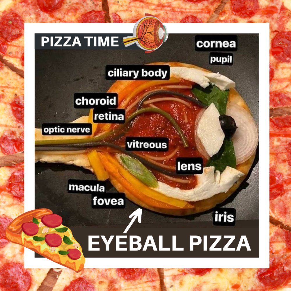 👀🍕 Have you ever seen a pizza like this before? We're keeping an eye out for the most unique creations! Remember, we've got the perfect prescription to help you enjoy every detail, even on pizza-shaped eyeballs! 😎 #PizzaArt #OpticalFun #EyeCare