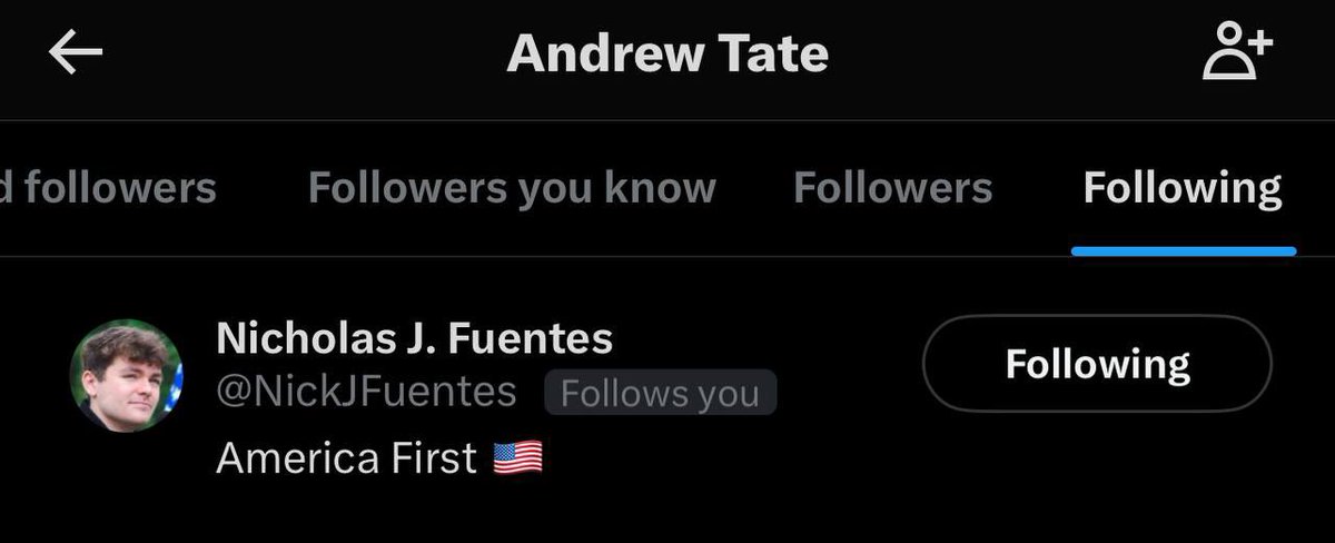 Andrew Tate is now following Nick Fuentes 🔥