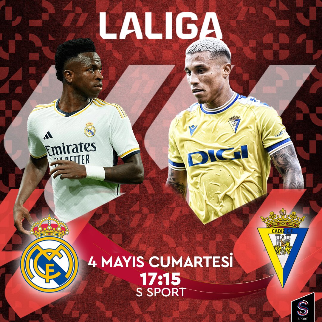 🇪🇸 #LALIGA'nın 34. haftasında Real Madrid ile Cadiz karşı karşıya geliyor! 🔥 🗓️ 4 Mayıs Cumartesi ⏰ 17:15 📺 S Sportr