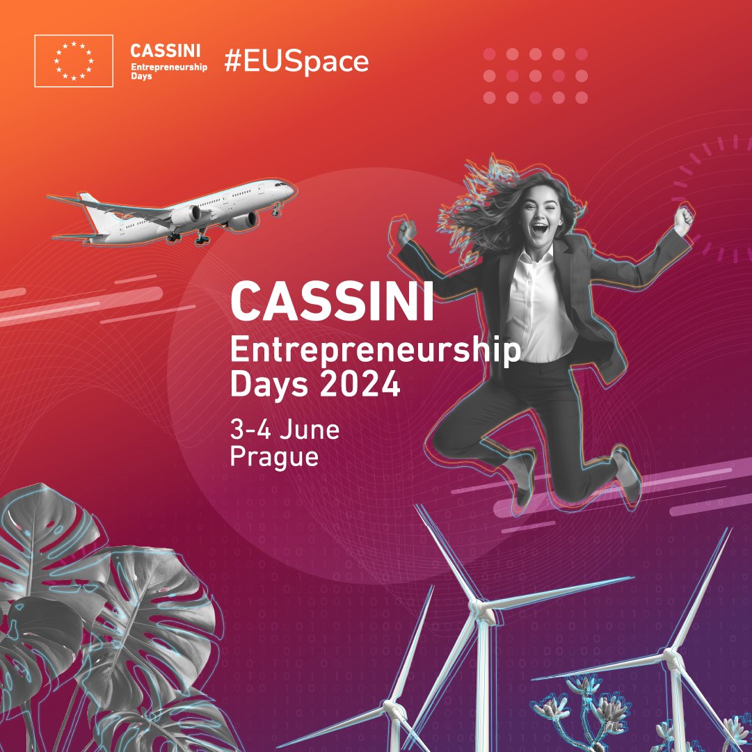 #ICYMI In less than 1⃣ month, the #CASSINI Entrepreneurship Days will take place in Prague It will be an opportunity for 🇪🇺 #StartUps to present their space-based innovations and connect with investors 🛰️ Register here and view the agenda 👇 cassini-ed.eu