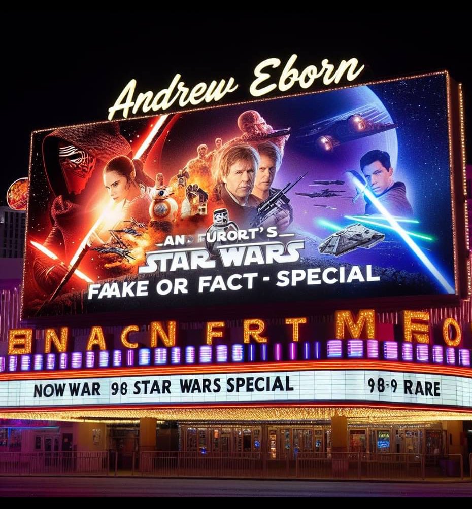 ANDREW EBORN's FAKE OR FACT - STAR WARS SPECIAL 
@ 9:40  @GBNEWS

Back with the brilliant @StephenGBNews @EllieCostello Anne Diamond @AndrewEborn Barrister Broadcaster Futurist #FakeorFact 
@OctopusTV
youtube.com/@OctopusTV8