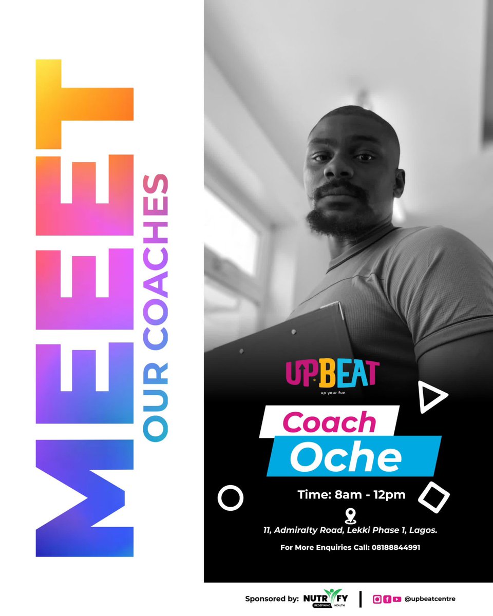 Hey Upbeat Tribe!!! Meet our incredible coaches for today’s Upbeat Stepathon. 📍Upbeat Centre, 11 Admiralty Rd, Lekki phase 1, Lagos. ⏰ starts 8am to 12pm Let's get moving together! Partnered by @fitnigeriagym Sponsored by @nutrifynigeria #weekendvibe #upbeatstepathon