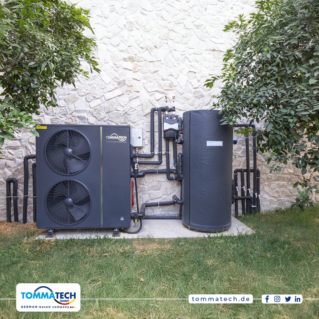 With the TommaTech 20kW residential heat pump shown in the picture, we provided our customer with an effective solution that allows them to meet their heating and hot water needs even in difficult winter weather conditions.