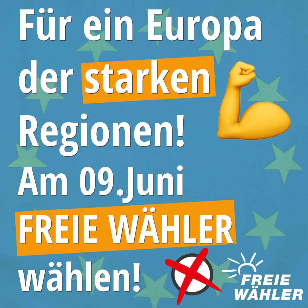 Europawahl 9. Juni FREIE WÄHLER - für Bürger und Regionen. Gegen Bürokraten und Zentralisten.