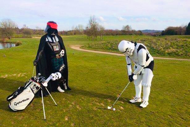 For those playing #golf today 👊🏼#MayTheFourthBeWithYou ⛳️