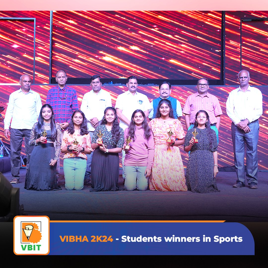 #Congratulations to all our student #Winners in sports. Your #Dedication, skill & #Sportsmanship have brought glory to our institution. Keep shining bright & inspiring others with your sporting #Achievements!
#VBIT #VIBHA2K24 #StudentSports #AthleticChampions #StudentAchievements