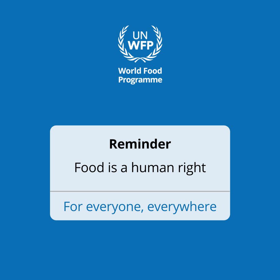 🛎 Access to safe, sufficient, and nutritious food is a human right. For everyone, everywhere.