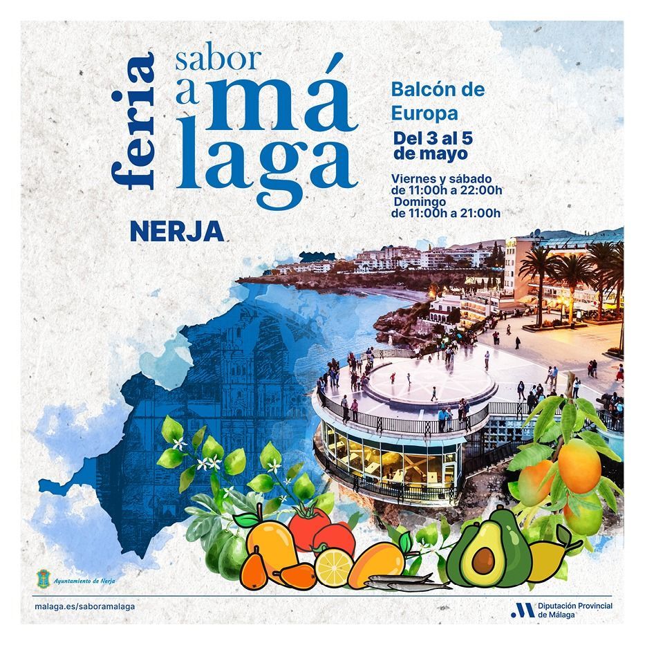 🍴Te esperamos en la Feria @SaboraMalaga #Nerja.

📌Sábado de 11:00 a 22:00 horas y domingo de 11:00 a 21:00.