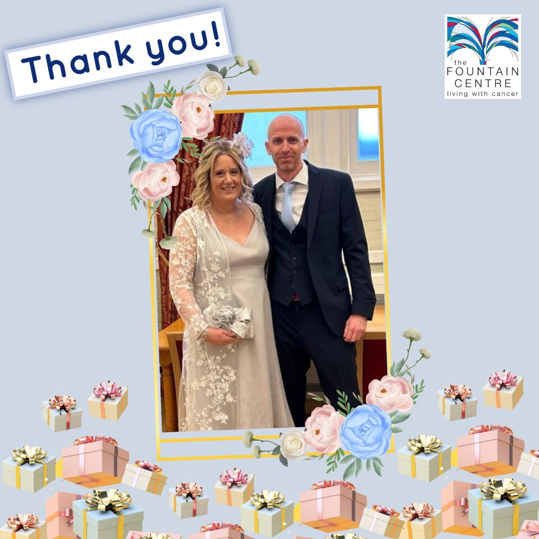 Congratulations to the new Mr and Mrs Marlin who asked their friends and family to donate to the Fountain Centre in leu of wedding gifts. What a great way to fundraise for us. Maybe you have a celebration coming up and would like to do something similar? #fountiancentre