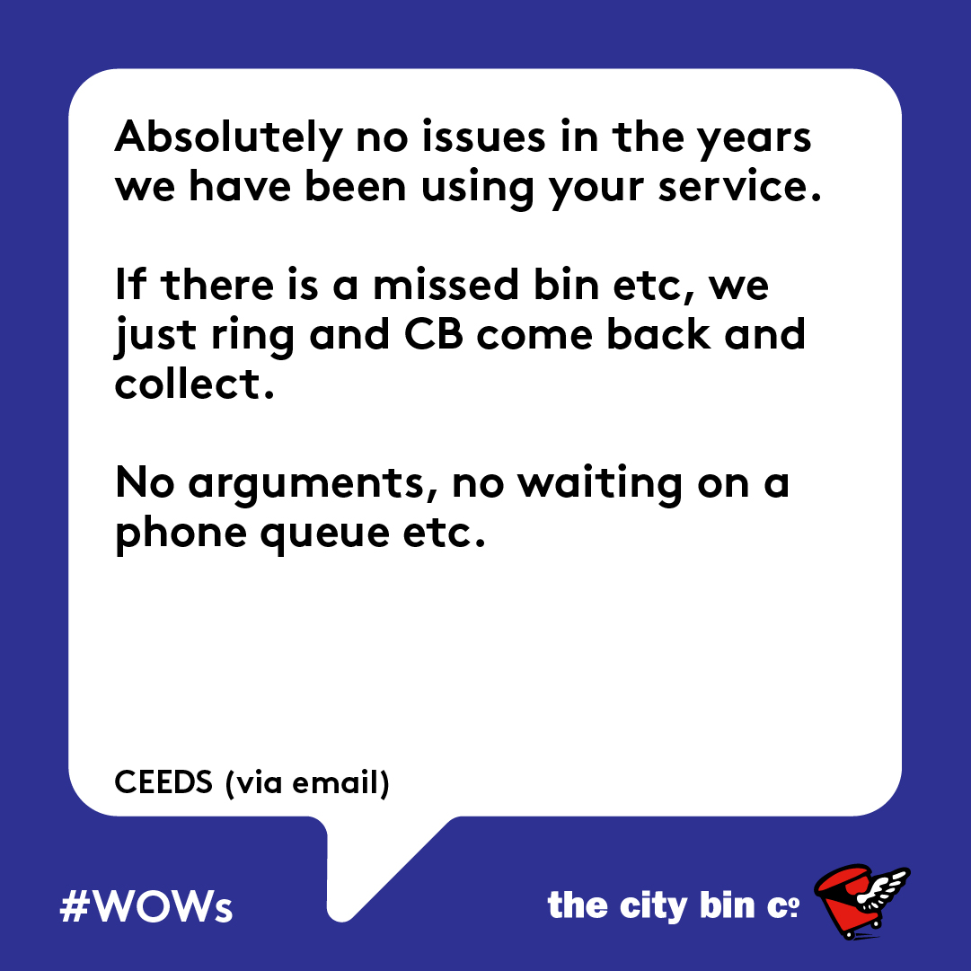 #WOW of the week! 💡

#CX #customer #service #wastemanagement #thecitybinco #bincompany #customerreview #problemsolving