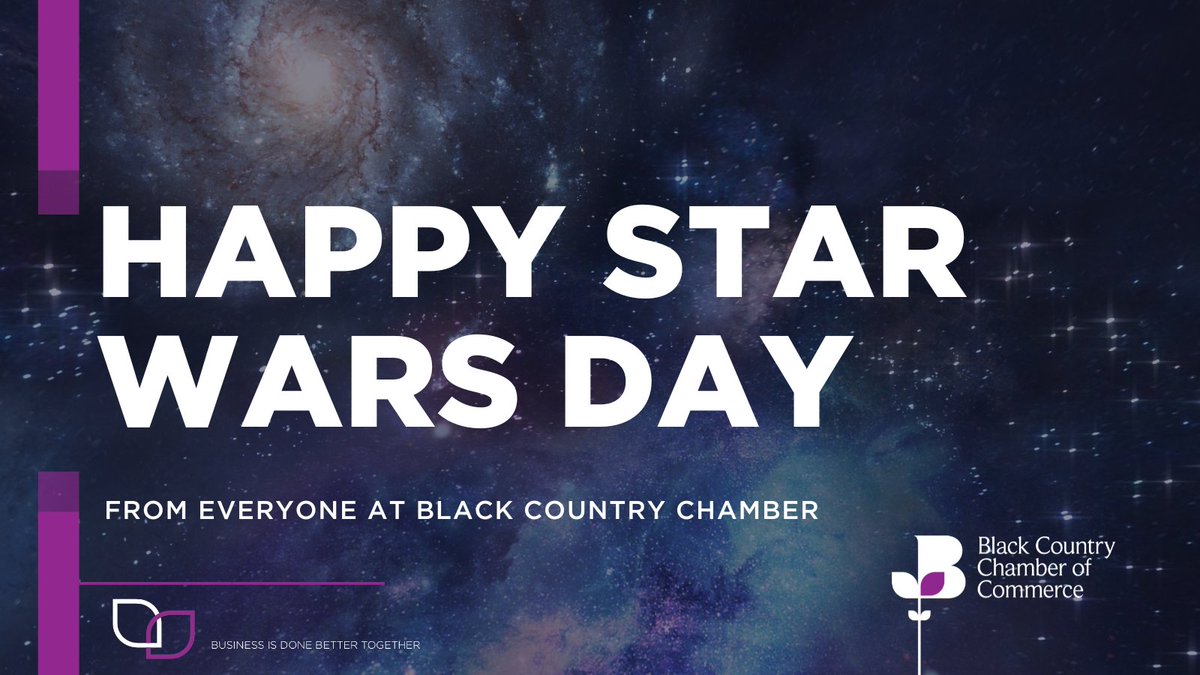 🪐Happy #StarWarsDay (May the 4th be with you) In a galaxy far, far away our membership organisation exists to help all businesses in the #BlackCountry region no matter their industry or size 🚀 Discover the Chamber ➡️ loom.ly/_CBzbhI