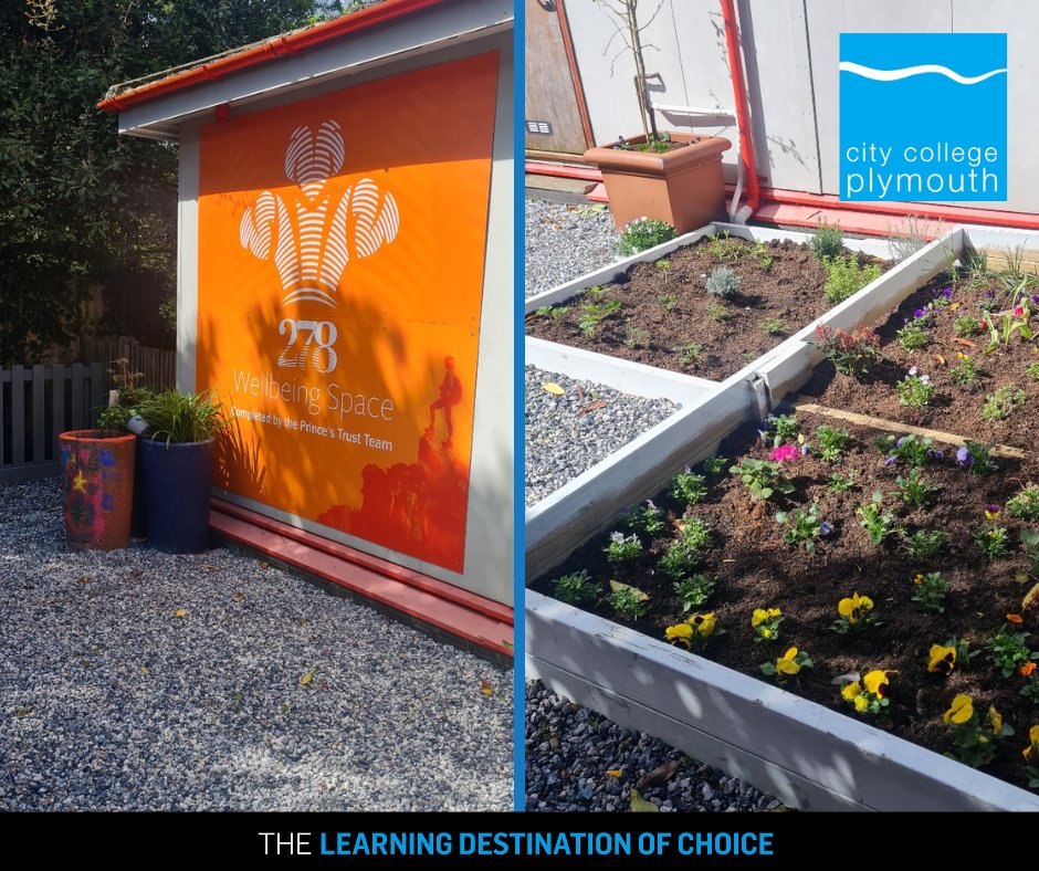 Last month, our City College Prince's Trust Team transformed the #Wellbeing Space at our Breakwater site! The team managed the transformation in record time - from gathering materials and painting the area to moving tonnes of gravel! Take a look below 👇 #Transformation