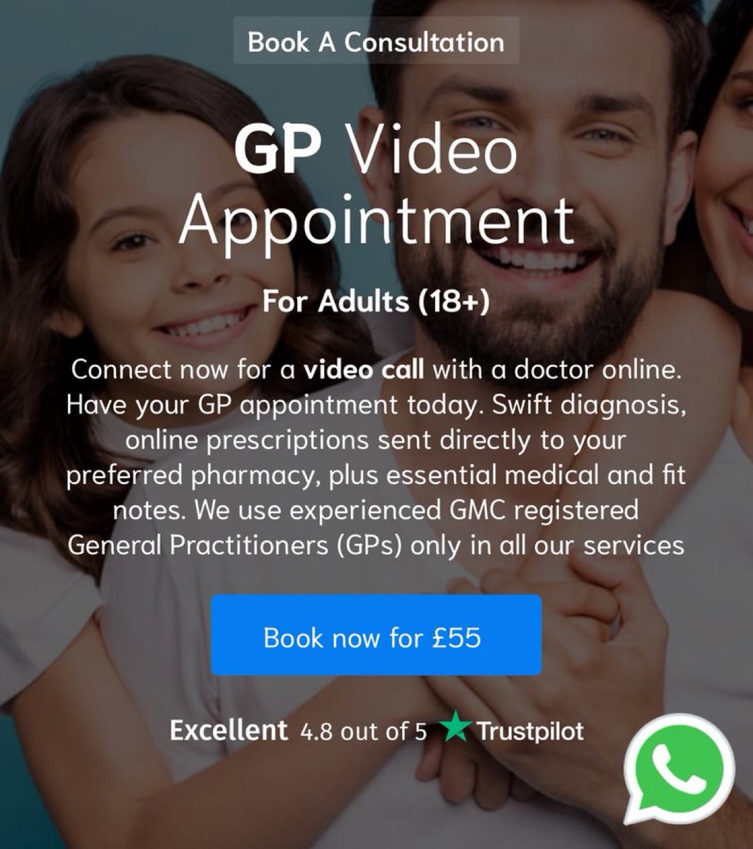 £55 for a Private GP video call - GMC registered NHSE pays just £165pp for all your GP services for a year Average number of appts is 7 with 5 being Face to Face £35 less in real terms since 2016 Govt/NHSE don’t want you to see a NHS GP by funding alternative roles but not GPs