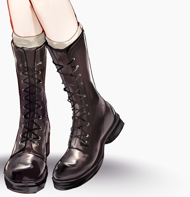 1girl solo simple background white background boots black footwear shadow  illustration images