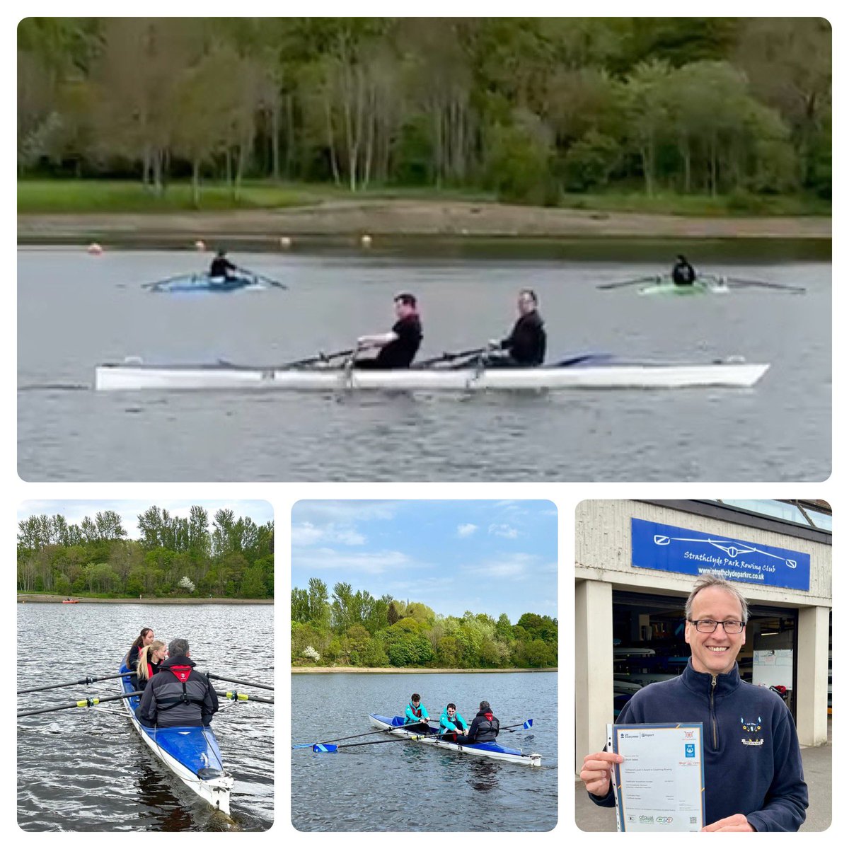 Lots to celebrate at our latest #CommunityRowing sessions. Ulrich got his coaching award 👏 & there was loads of confidence & skills building as our talented squads from @FPSMotherwell @BellshillA progressed into crew boats @SP_RC1 @NLActiveSchools @ScottishRowing @active_nl
