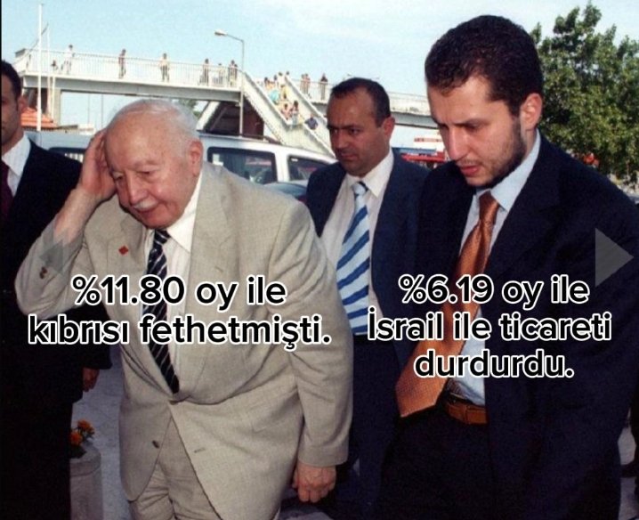 Babası gibi iktidara gelmeden iş yaptıran babasının oğlu Fatih ERBAKAN.

Acaba %20 oya ulaşsa neler neler yapar.😎