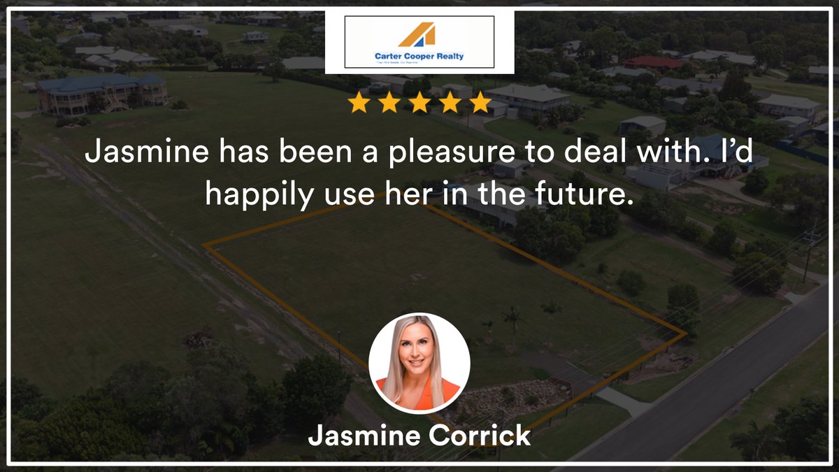 Another happy client! RateMyAgent review in Craignish.

rma.reviews/znrrrzjoepno

...
#ratemyagent #realestate #jasminecorrick #prestigeproperty #herveybay #salesexpert #marketingexpert #propertyexpert #realestateagentreviews
#Carter_Cooper_Realty_Hervey_Bay