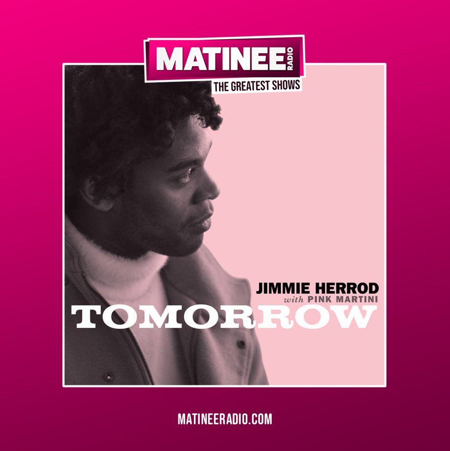 Playing next: @agt finalist Jimmie Herrod feat. Pink Martini!🍸💛 TOMORROW #PinkMartini's critically acclaimed UK tour ends in style at the #RoyalAlbertHall and we'll be raising a glass to them! 🔊'Play Matinee Radio' 💻linktr.ee/MatineeRadio