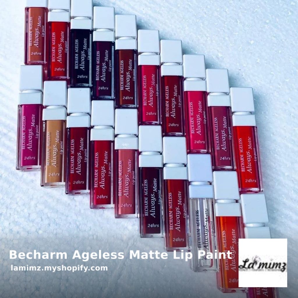 lamimzbeauty's tweet image. Get the perfect pout with Becharm Ageless Matte Lip Paint from La Mimz Beauty &amp;amp; Fashion Store. Long-lasting, vibrant colors at just ₦1,500.00. Shop now: shortlink.store/xngwnye2abce #BecharmAgelessMatteLipPaint #lipstain #lipstick