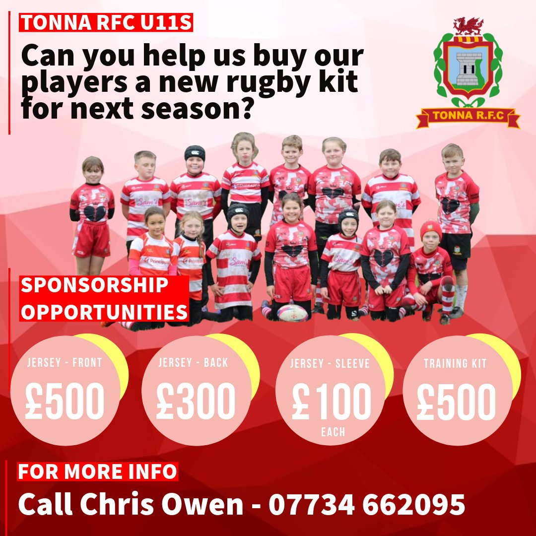 We know that times are tough but we need help to buy our players a new rugby kit

A new kit would mean the world to these kids, particularly the girls as they enter their final season with us

Please get in touch if you can help or share with others if you can't 

❤️🤍🏉