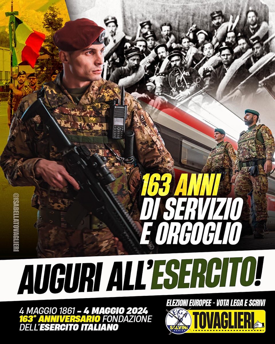 🇮🇹 Con ORGOGLIO e GRATITUDINE, auguri al nostro esercito che celebra i 163 della sua fondazione! Un giorno speciale, in cui è doveroso dire grazie alle donne e agli uomini dell’esercito italiano, che con abnegazione e spirito di servizio proteggono l’Italia e promuovono i…