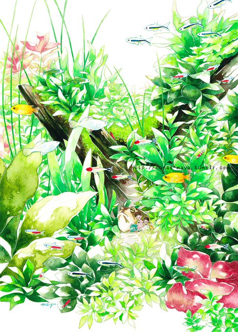 「植物 水彩」のTwitter画像/イラスト(新着)