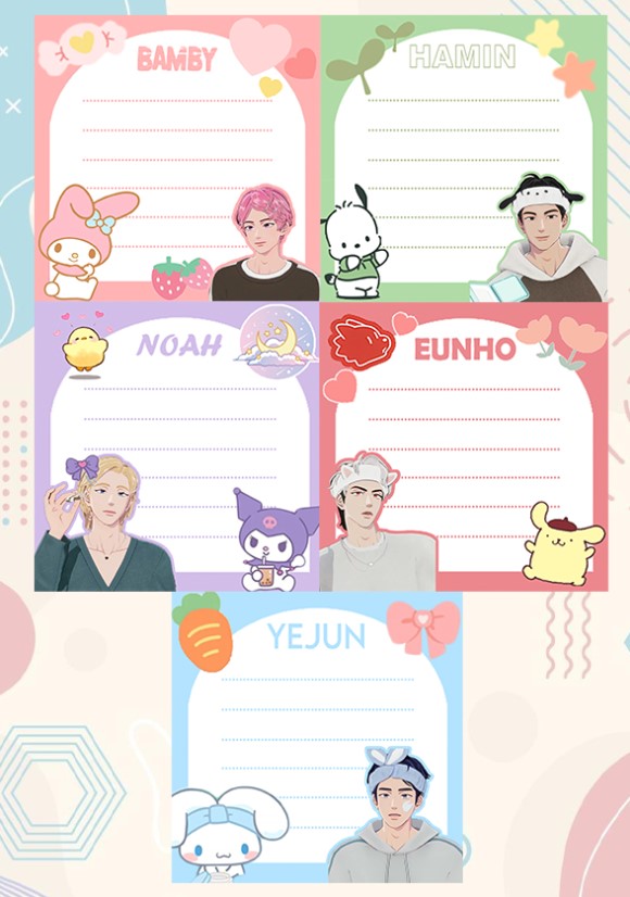 Hey guys! I made some memos so that I can use them when packing pcs. Feel free to use them!

‼️ For personal use/freebies only ‼️

🔗drive.google.com/drive/folders/…

#PLAVE #Yejun #Noah #Bamby #Eunho #Hamin