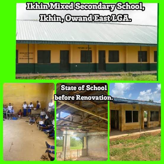 Pic 1-3 ikhin community secondary school renovated by Governor Obaseki via CSDA. 

Pic 4, Ikhin mixed secondary school renovated by hon Julius Ihonvbere .

Again harry this one is settled, u can move to the next propaganda