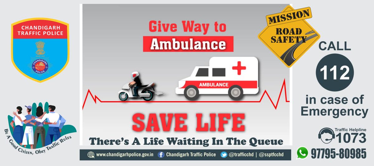 That siren could be someone's dying heartbeats! If you don't give way to emergency vehicles by moving to the left & stopping, you could be fined ₹10000.
#giveaway #drivesafe
#roadsafety 
#WeCareForYou