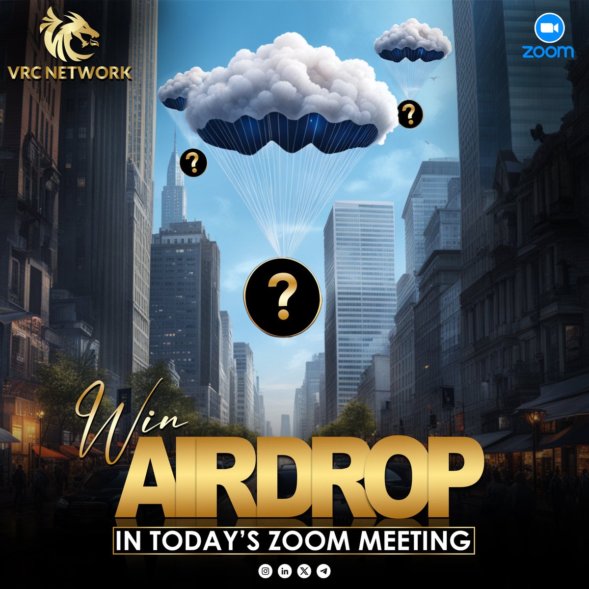 Attention all VRC Network Community ! 📣
Join us today on Zoom for the VRC Network airdrop distribution. Don't miss out.

#VRCNetwork #Airdrop #ZoomMeeting #ClaimYourShare #SecureYourRewards #VirtualMeeting #VZone #VZonesolutions #DigitalCurrency #CryptoRevolution