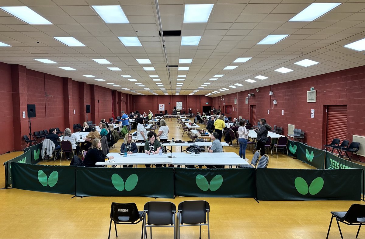 We're here again at the DCBL Stadium, getting ready for today's counting - first up is the Liverpool City Region Mayor - here's where you'll find the result when it's announced at about noon ⬇️

ow.ly/Tj6p50RwpRb 

#haltonotes