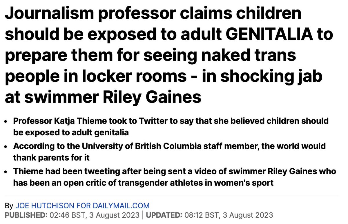 🚨 'Kids should see genitalia to be ready for trans people in lockers?'

-> They are literally normalising pedophilia, step by step. People, wake up!