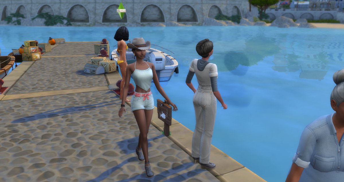 #Sims4 Mais pourquoi c'est l'autre à côté qui a le poisson que je voulais ! Bon, pour la peine, je l'ai relookée ! 🥰🥰🥰🥰🥰