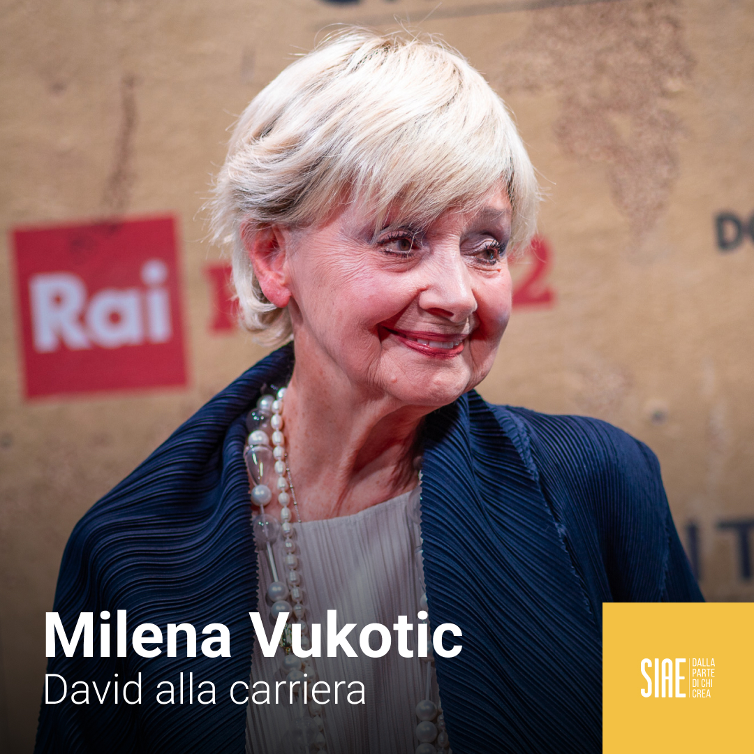 Una vera signora del cinema italiano: ai @PremiDavid l'omaggio a Milena #Vukotic con il premio alla carriera. #david69 #siae #dallapartedichicrea